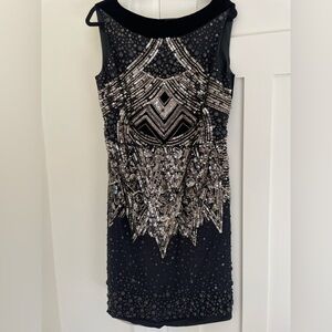 Alberta Ferretti Beaded Sequin Sleeveless Knee Length Formal Cocktail Dress | 10